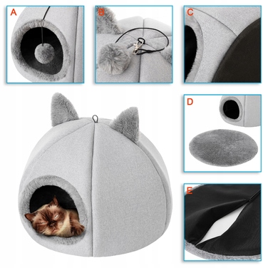 Будиночок для кота Kitty Head, Малий, 40x40x28 см