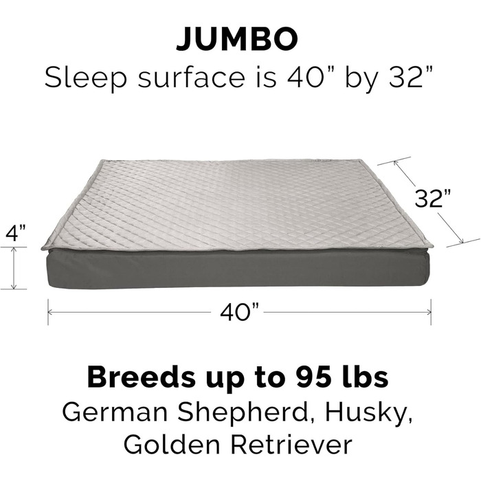 Гірчичне собаче ліжко Furhaven з охолоджуючим гелем, водонепроникне, для собак середніх та маленьких порід (до 15,9 кг), знімний, пральний чохол, для дому та вулиці, розмір L (102 x 81 x 10 см)