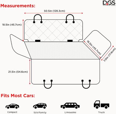 Рюкзак-органайзер для собак у машину 3-в-1, сірий, 137x156 см