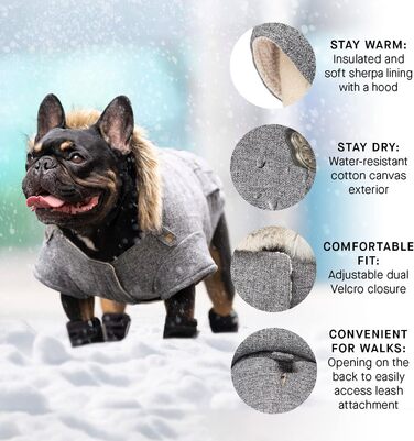 Куртка для собак Canada Pooch Alaskan Army Parka Salt & Pepper, розмір 20