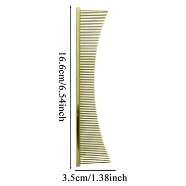 Гребінець для котів Flohkamm, щітка для грумінгу, для довгошерстих порід, щоденний догляд, після купання, для літніх котів та кошенят (золотий)