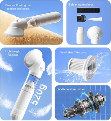 Пилосос для догляду за тваринами, видалення шерсті собак, тример для собак, пилосос для догляду за тваринами, набір для догляду за тваринами, набір для догляду за собаками, котами, ліжками, килимами