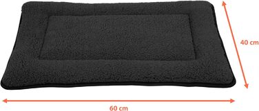 М'яка килимок для тварин Spetebo, 90 x 60 см, з неслизьким дном - ліжко для собак та котів, килимок для сну, тепла підстилка, антрацит