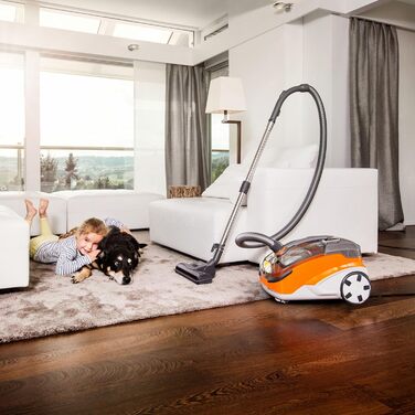 THOMAS Aqua+ PET & Family – потужний пилосос 1700 Вт для прибирання шерсті тварин – мокрий та сухий пилосос, чищення м'яких меблів та підлоги з функцією миття. Підходить для килимів, диванів, меблів та матраців.