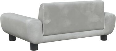 Ліжко для собак сірого кольору 70x45x33 см, м'яке, для дому, стильний дизайн