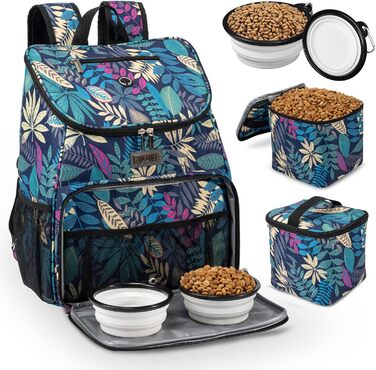 Сумка-рюкзак для собак BAGLHER, аксесуари для подорожей з тваринами, фіолетовий (Hawaii-A, Classic)