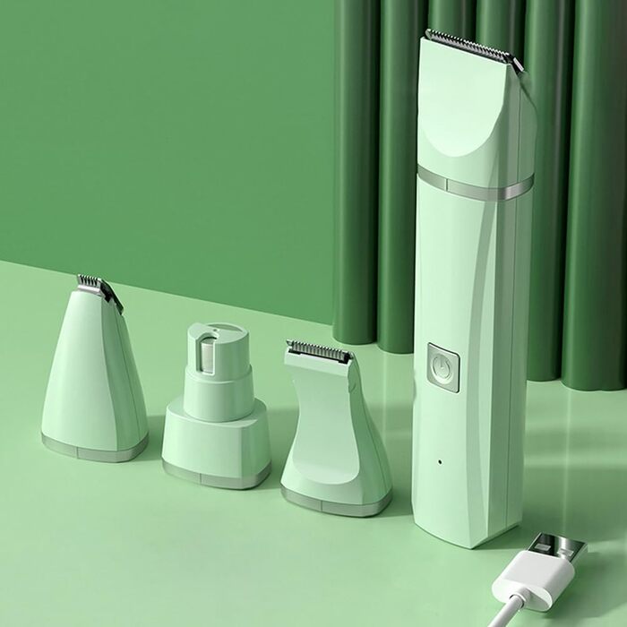 Набір для догляду за шерстю Petstyle Pro: 4 насадки, тиха машинка для собак, грумінг