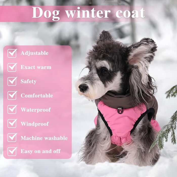 Тепла зимова куртка для собак, Kate Weather, вітронепроникна, світловідбиваюча, флісова, з отвором для шлейки, тепла флісова жилетка для собак, розмір X, куртка для собак на блискавці, зимовий костюм для собак, зелений (XX-Large, рожевий)