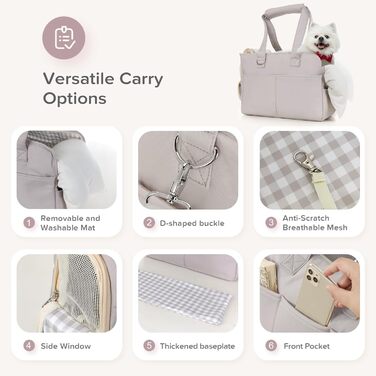 Переноска для тварин, переноска для котів та цуценят, м'яка, складана, сіра, до 6.8 кг