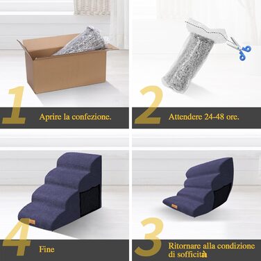 Сходинка для собак Masthome з 4 сходинками, для маленьких собак, з антиковзким покриттям, знімний чохол, для дивану, ліжка