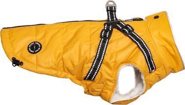 Зимова куртка для собак CHIARA Nick з шлейкою CHJ-2331DB-3 XL, розмір 3XL, поліестер, водовідштовхувана, вітронепроникна, індивідуально регульована, темно-жовта
