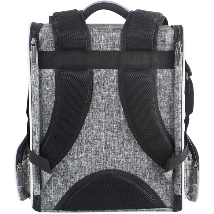 Рюкзак для тварин: переноска для кота/собаки до 10 кг, сірий, дихаючий, для подорожей, схвалений авіакомпаніями