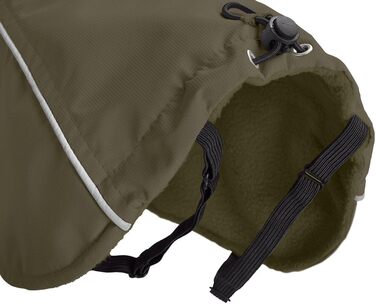 Водонепроникний теплий зимовий одяг для собак HUNTER Hundemantel NORDBY, оливковий, розмір 42,5, з відбиваючими елементами