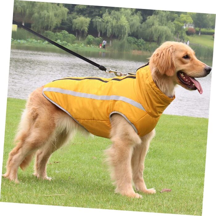 Жовтий водонепроникний дощовик для собак, дощовик для цуценят, 50x60 см