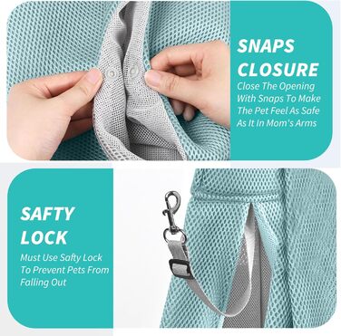PETCUTE Сумка-переноска для собак, блакитна, до 6 кг, з ременем безпеки