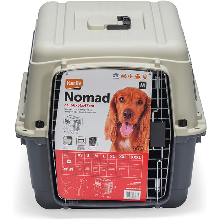 Авіаційний контейнер Karlie Nomad L для тварин, 68x51x47 см, до 18 кг