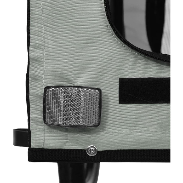 Ферштеніт Причіп для велосипеда, переноска для собак, 30 кг, сірий (124 x 53 x 53 см)