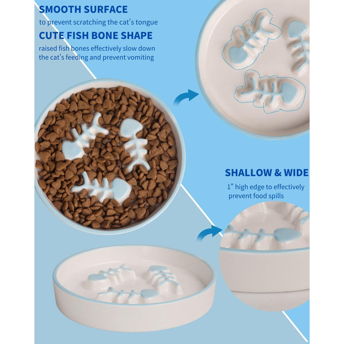 Підвищений миска для котів TRUNDISAN: проти блювоти, для здорового травлення та контролю ваги. Міцний та довговічний.