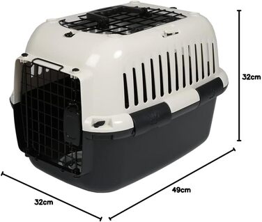 Переноска для котів Ebi Adventurer 50 мл, біла, 49x32x32 см, до 10 кг