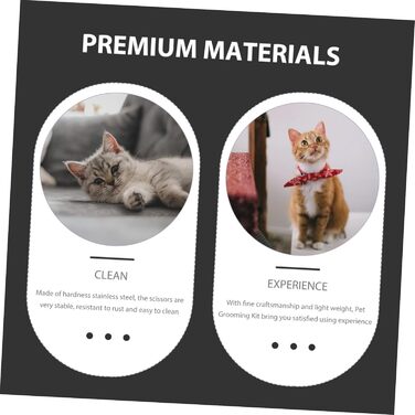 Набір для грумінгу домашніх тварин 1satz: ножиці для собак (прямі та вигнуті), гребінець. Ергономічний, легкий, для м'якого догляду.