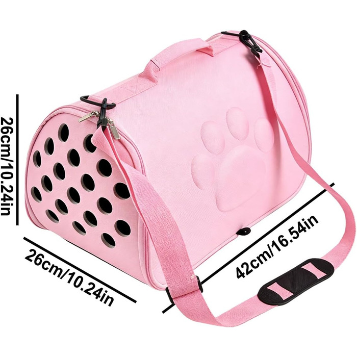 Трансформер для кота, сумка-переноска для кота з плечовим ременем, рожева | Ідеально для подорожей, прогулянок, перевезення в літак, кемпінгу та до ветеринара