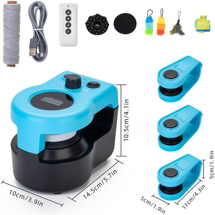 Іграшка для котів AOKUY: автоматичне бігове колесо, дистанційне керування, симуляція полювання, регульована швидкість