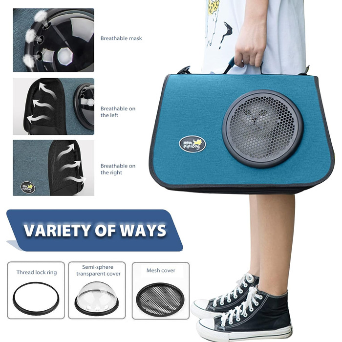 PETCUTE Транспортна сумка для кота/собаки, 41 x 25 x 27 см, складний бокс, дихаючі отвори, схвалено авіакомпаніями, темно-зелений