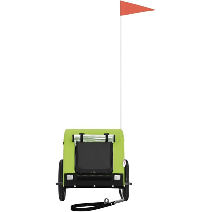 SECOLI Причіп для собак, візок для собак, бугі для собак з відбивачем. Причіп для велосипеда для собак до 30 кг, зелений, 124 x 53 x 53 см