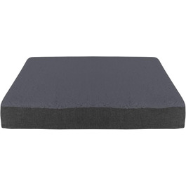 Ортопедичний килимок для собак Bobby, віскоеластична піна, знімний чохол, плюшеве хутро XL: 120x75 см, антрацит