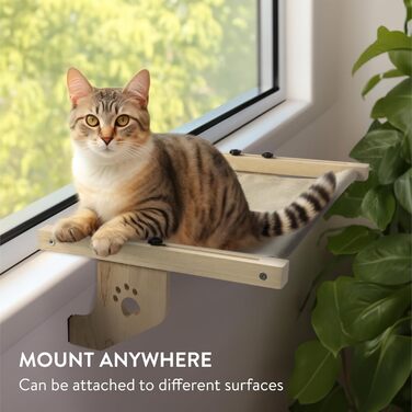 Кішка гамак для підвішування на підвіконні Navaris - зручна лежанка для котів - лежанка на підвіконні - підходить для котів вагою до 14 кг - установка без інструментів