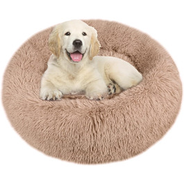 Зручне заспокійливе ліжко для собак середнього розміру, миється, Anti-Angst, ліжко-пончик, розкішне, тепле, м'яке, покращений сон, дивовижне ліжко для котів, затишне, з антиковзною основою