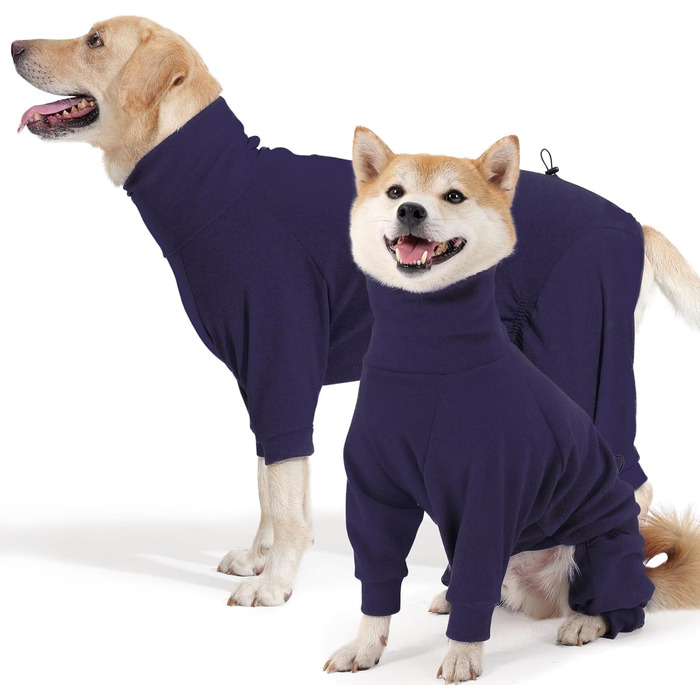 Теплий плед для собак на зиму, флісовий пуловер для собак з ніжками, м'яка чотирилапа куртка для собак маленьких та середніх порід, одяг для собак, флісова піжама (3XL, Синій)