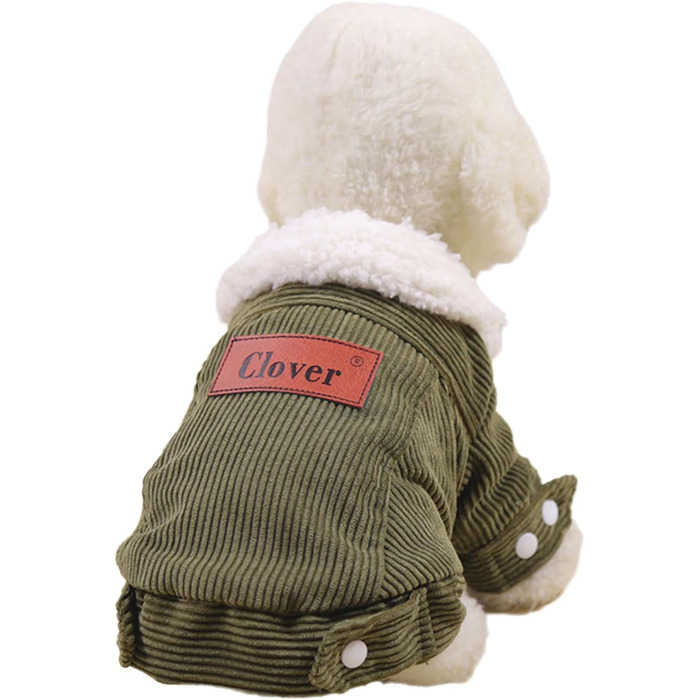 Зимовий теплий пуховик для собак на холодну погоду, теплий флісовий одяг, вітронепроникний комбінезон для маленьких порід, зелений XL