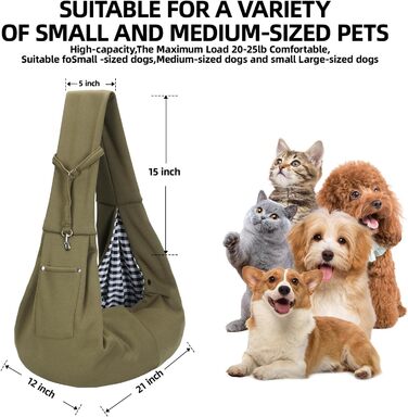Сумка-переноска для собак та котів, зелена: зручна та безпечна переноска для маленьких тварин, ідеальна для подорожей