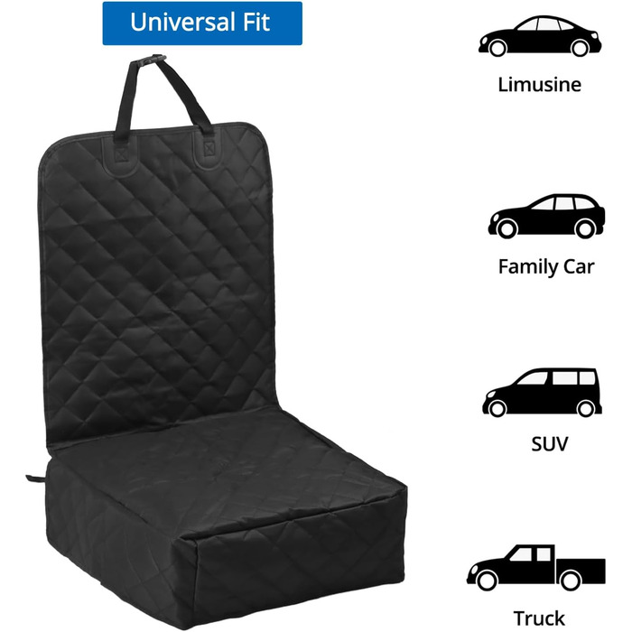 Захисний чохол на сидіння автомобіля для собак QWORK®, універсальний, для заднього сидіння, міцний, захист від бруду та подряпин, підходить для всіх авто, мінівенів та SUV