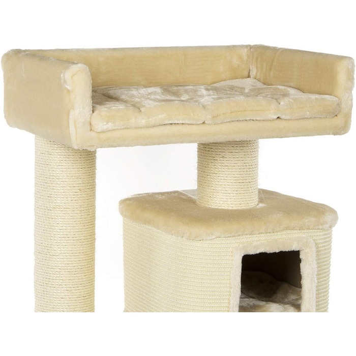 Дряпак для котів CanadianCat Portland - великі сизалеві стовпчики для великих котів, бежевий, 69x47x124 см