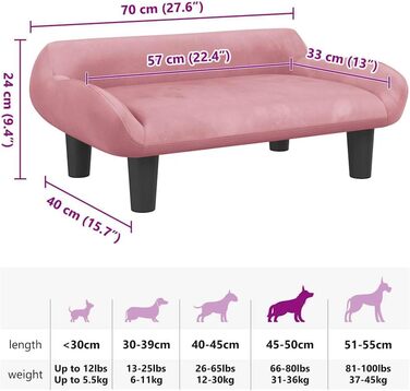 Килимок для собак, лежанка для собак, лежанка для котів, рожевий, з м'якою оббивкою, для маленьких собак та котів, Хастiербет