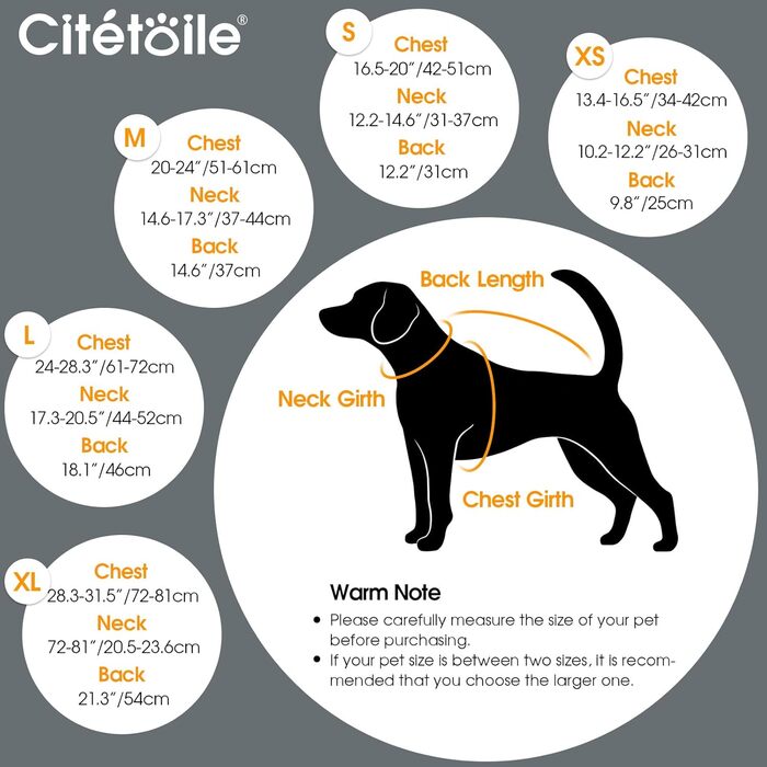 Зимовий теплий одяг для собак Citétoile: куртка з флісу для чихуахуа, такси та інших порід, сірий колір, розмір XS