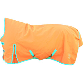 Кінська попона Indira Outdoor Pro 200 г, водонепроникна, Ripstop 1200D, високий виріз, 155 см, помаранчева-бірюзова