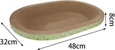 Котячий когтеточка з картону овальної форми, ігровий центр для котів, Lounge стільчик, 57 см