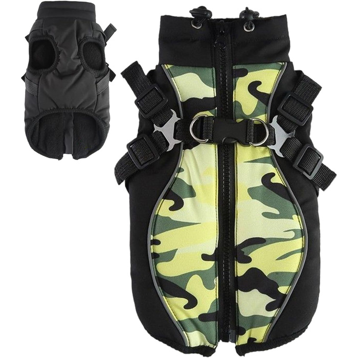 Водонепроникна зимова куртка для собак та цуценят | Зимова куртка для собак з світловідбиваючими смугами (L)