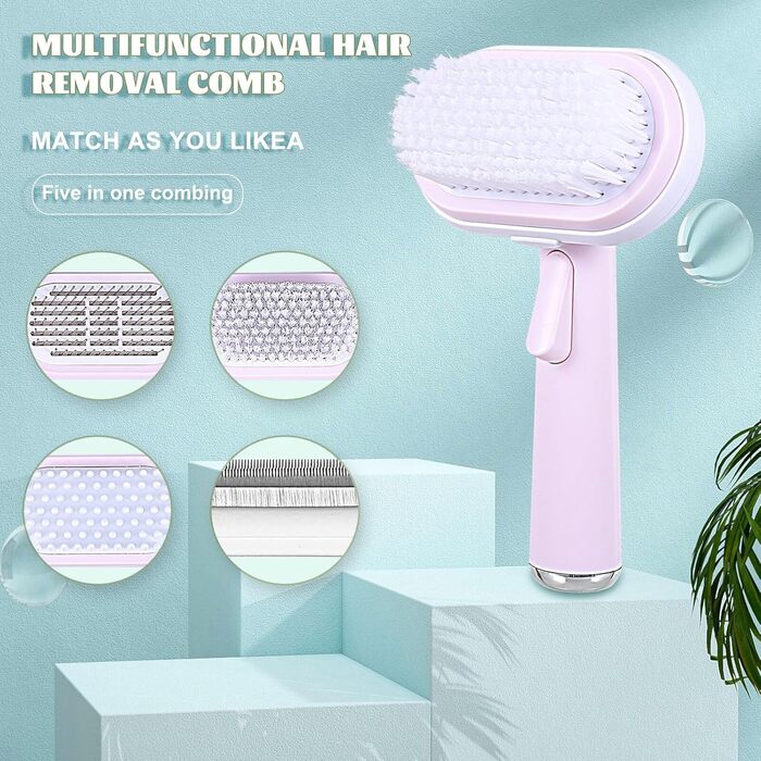 Гребінець для котів Gatuida, щітка для собак, масажна щітка для догляду за шерстю з запасними насадками