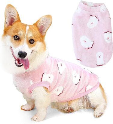 Теплий флісовий піджак для собак Zunea, 4XL рожевий: коргі, такса, джек рассел, для холодної погоди
