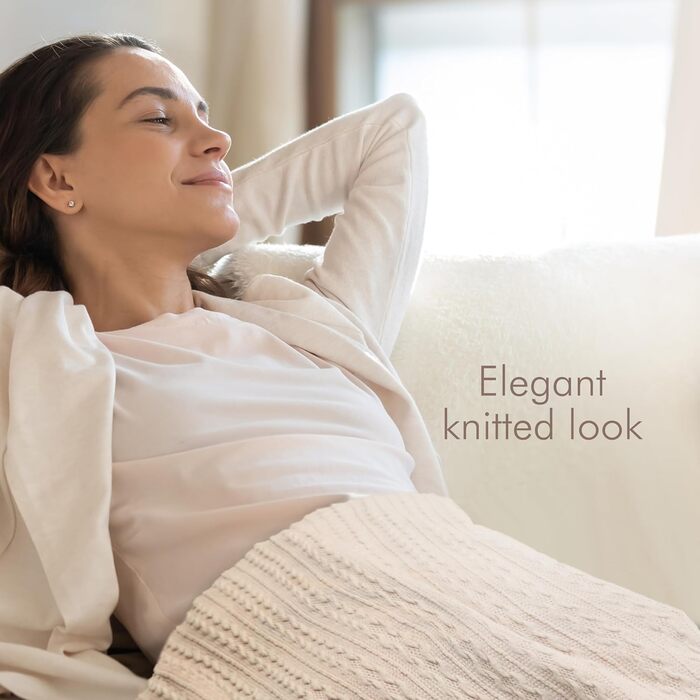 Електрична гріюча ковдра Promed з автовимкненням, 180x130 см, 10 температурних режимів, для шиї, плечей та спини (Бежева)