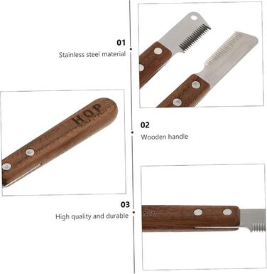 Набір щіток для грумінгу собак Kisangel: 2 шт. для догляду за шерстю, видалення ковтунів. Підходить для собак з довгою та середньою шерстю. Ергономічна ручка з дерева, професійний інструмент.