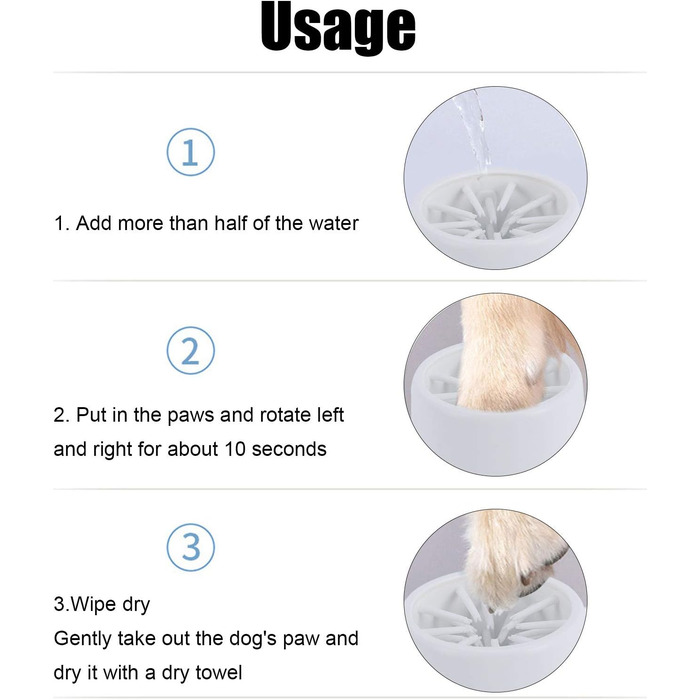 Автоматичний очищувач лап для собак та котів Qcwwy, рожевий