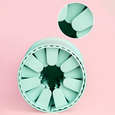 Очищувач лап для собак: вимивний мийник лап без розливання, для маленьких, середніх та великих тварин, зелений (Small)