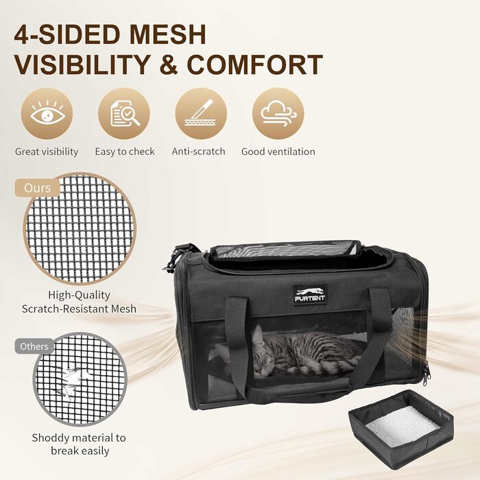 Трансформер для котів та собак на 2 тварин, сірий. Розмір 50.8 x 33 x 20 см. Зручна переноска для подорожей та дому.