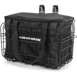 Складна корзина для велосипеда Spesh з нейлоновим внутрішнім мішком. Знімне дротяне плетіння, вантажопідйомність до 20 кг