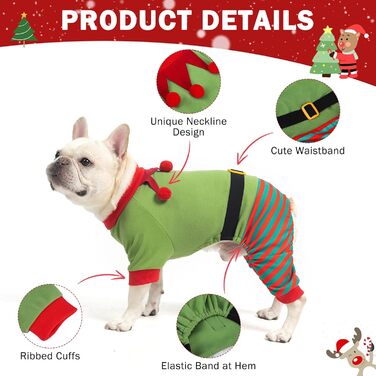Світер для собак SCENEREAL на Новий Рік, костюм ельфа для собак великих, середніх та маленьких порід, дівчаток та хлопчиків, м'який, теплий, зимовий, святковий, червоний, універсальний (Getaway Solids) X-Large